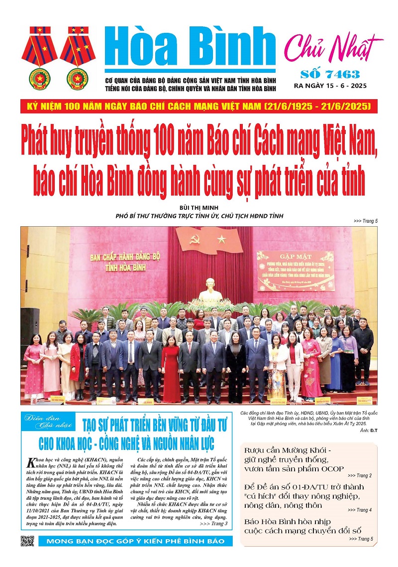 Báo Hòa Bình Chủ Nhật số 7463